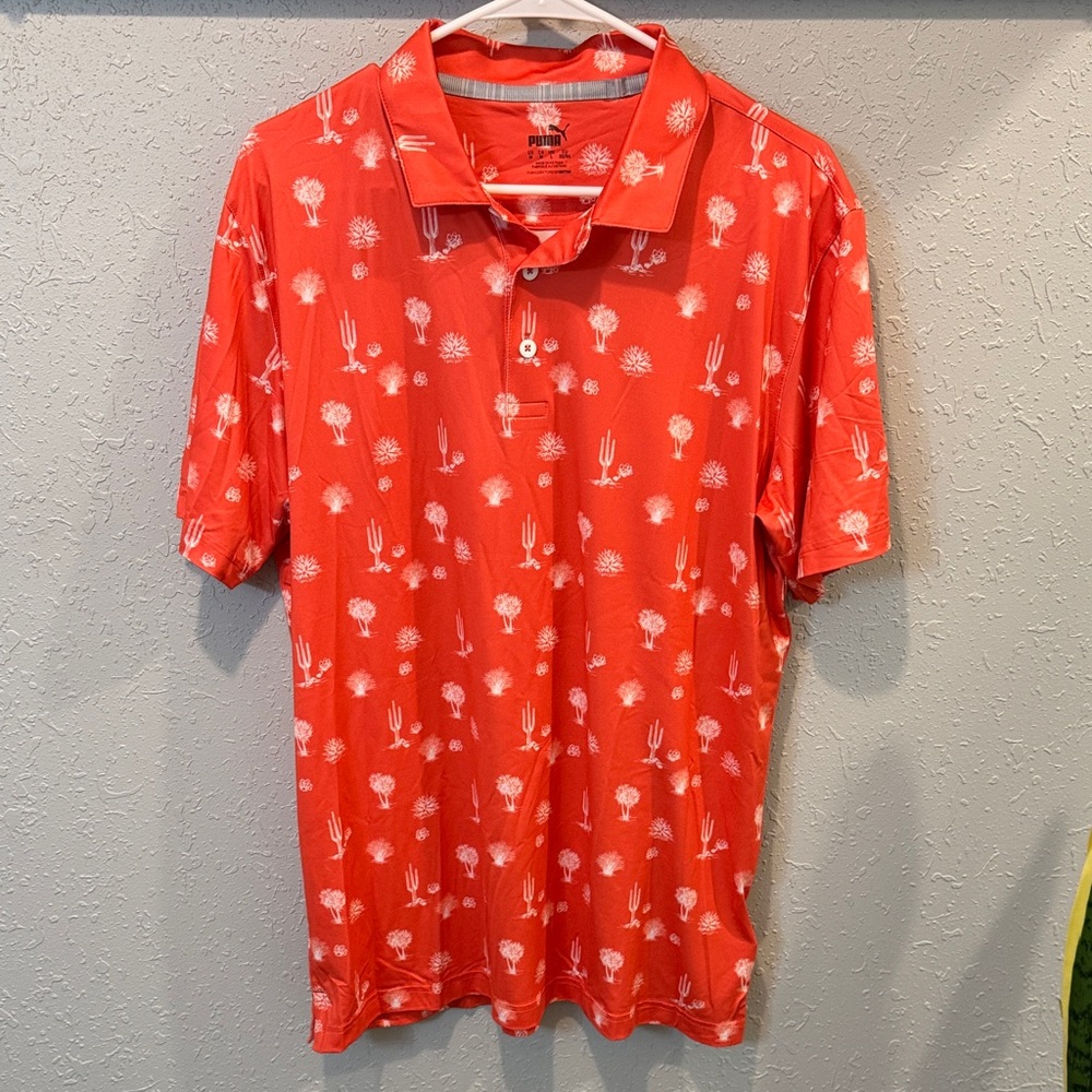 Puma Red Graphic Men's Polo Shirt